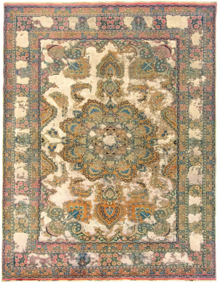 Detail image of 6' x 9' 4 Hand Knotted Vintage Royal Persian Wool Rug
