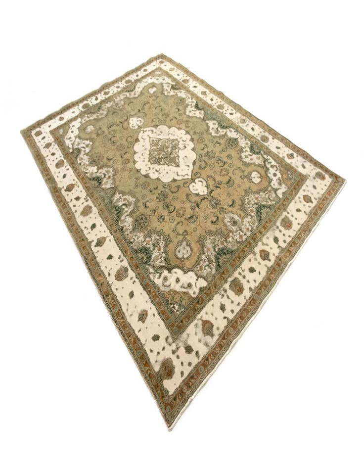 Detail image of 9' 8 x 12' 7  Hand Knotted Vintage Royal Persian Wool Rug