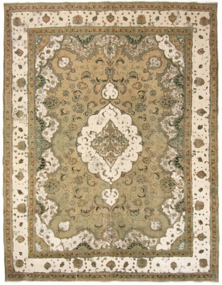 Detail image of 9' 8 x 12' 7 Hand Knotted Vintage Royal Persian Wool Rug