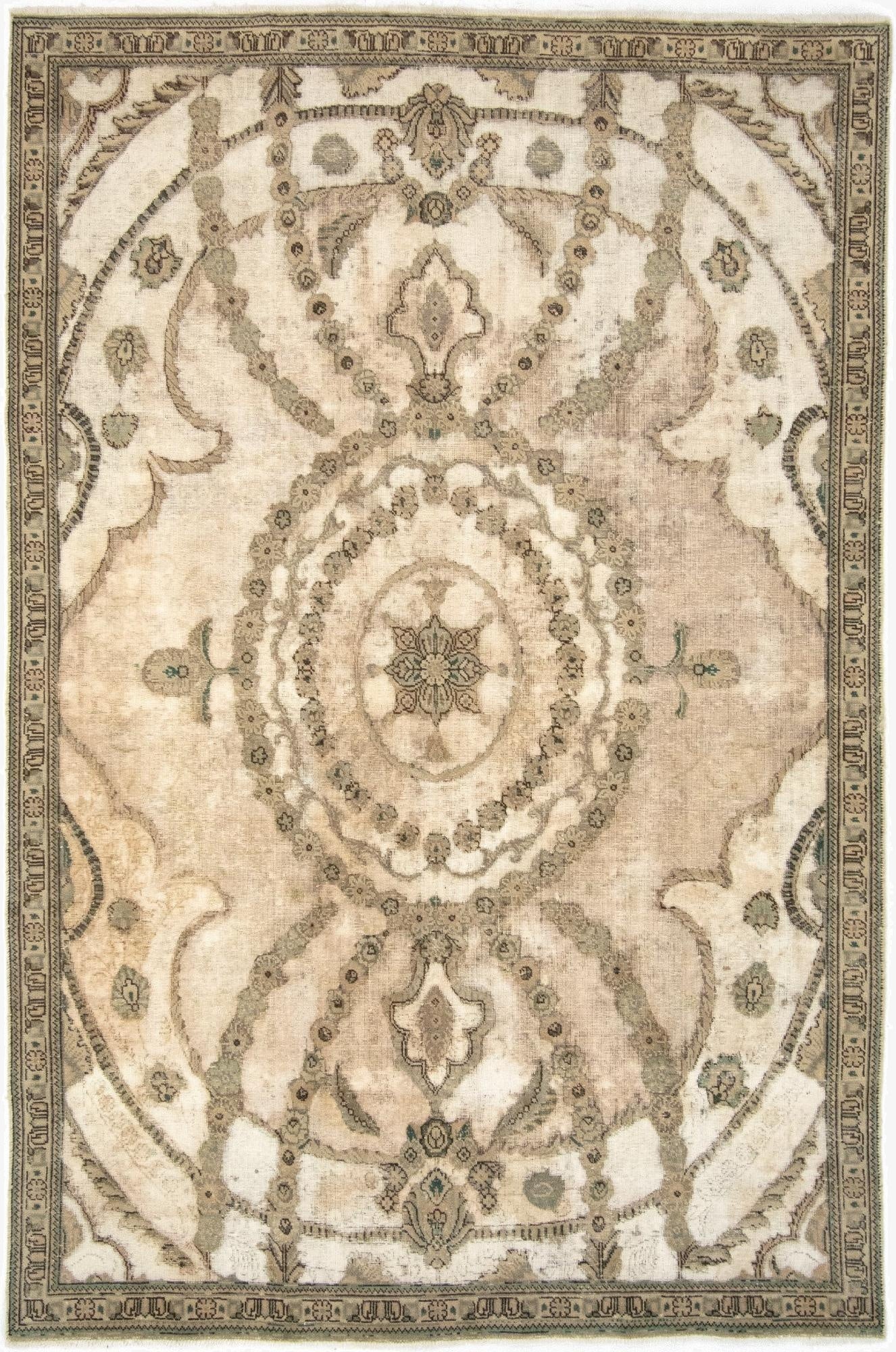 6' 1 x 9' 3  Hand Knotted Vintage Royal Persian Wool Rug