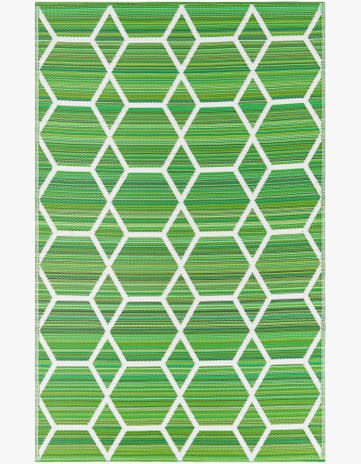 Green Easy-Clean Vista Breeze Indoor / Outdoor Rug
