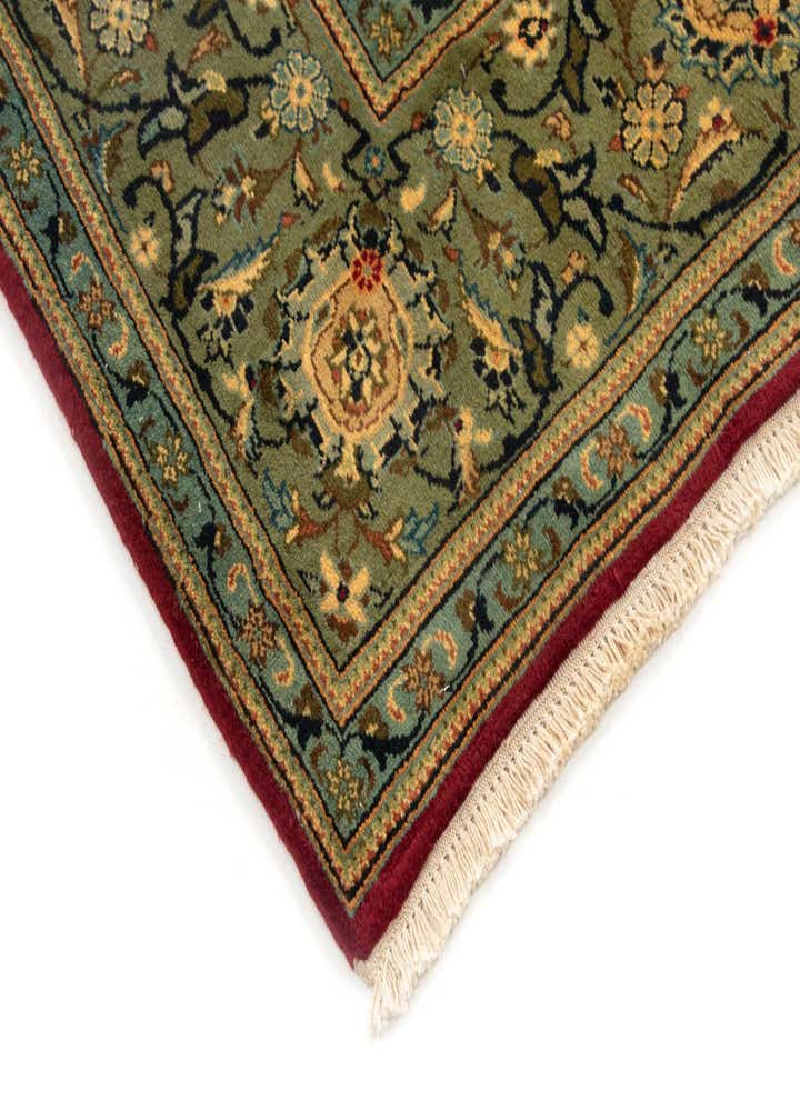 6' 2 x 9' 4 Hand Knotted Yazd Persian Wool Rug