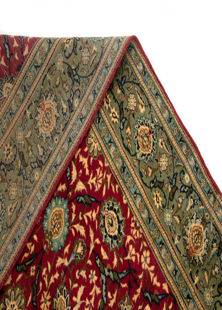 6' 2 x 9' 4 Hand Knotted Yazd Persian Wool Rug