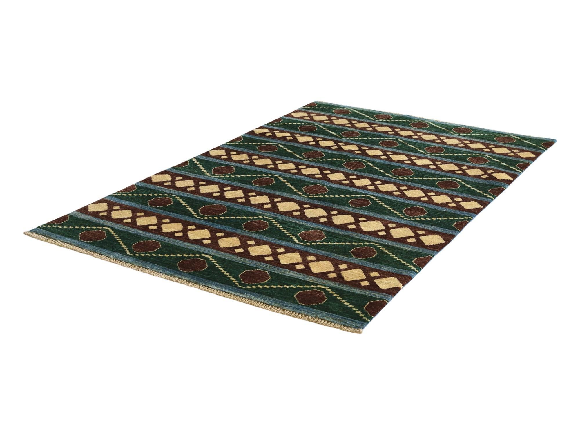 4' 1 x 6' 5 Hand Knotted Ziegler Modern Rug