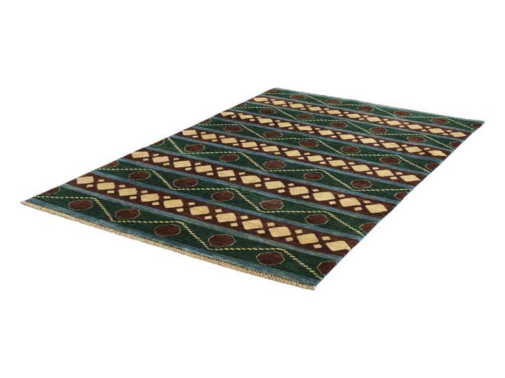 4' 1 x 6' 5 Hand Knotted Ziegler Modern Rug