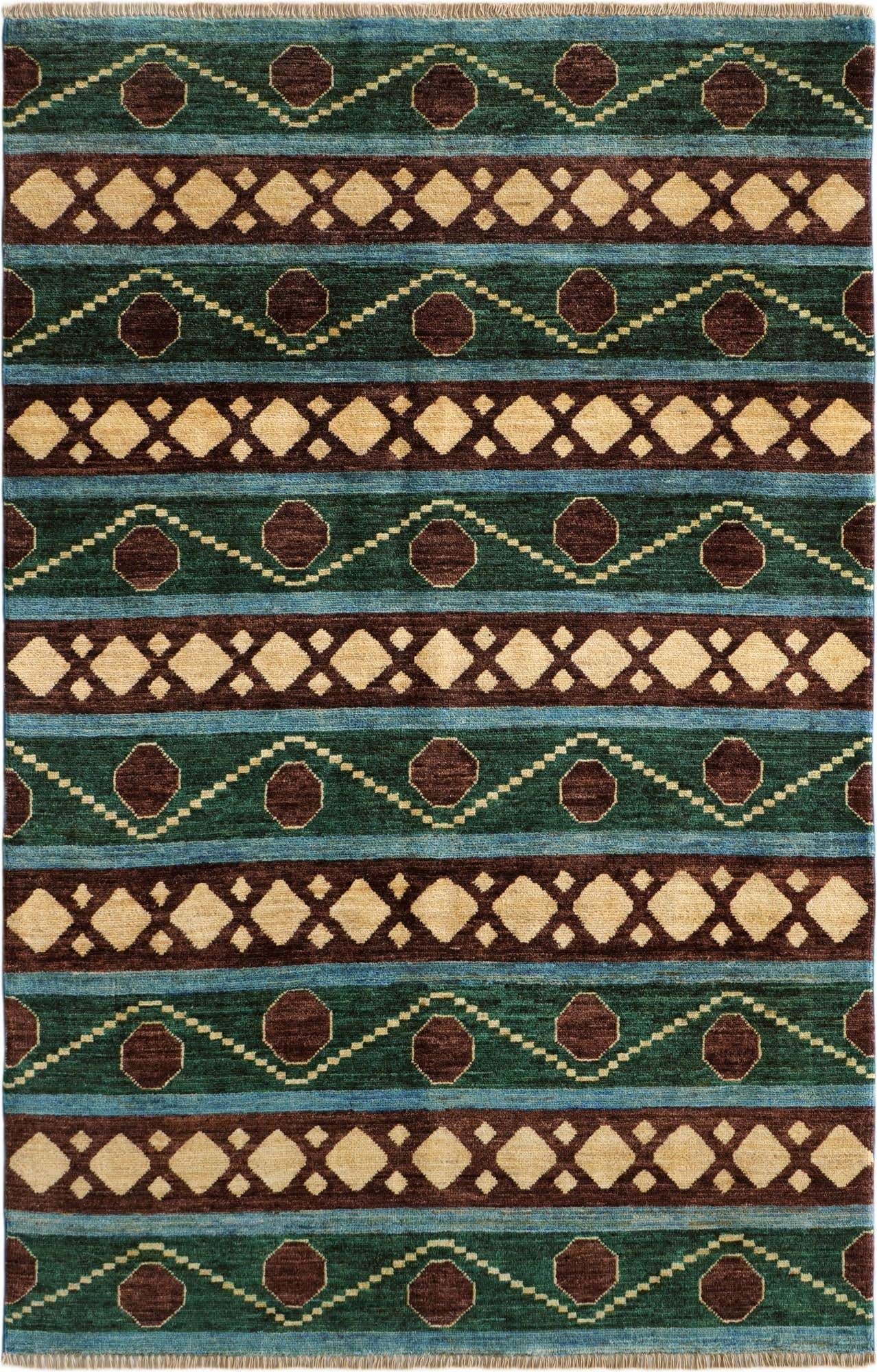 4' 1 x 6' 5 Hand Knotted Ziegler Modern Rug