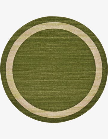 Green Angelica Round Rug
