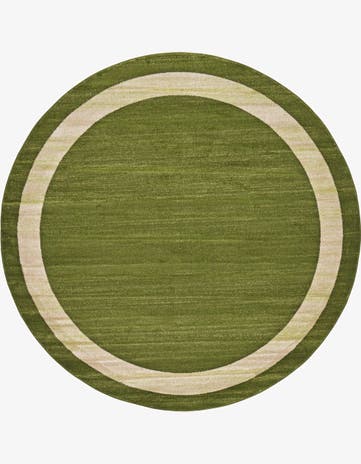 Green Angelica Round Rug
