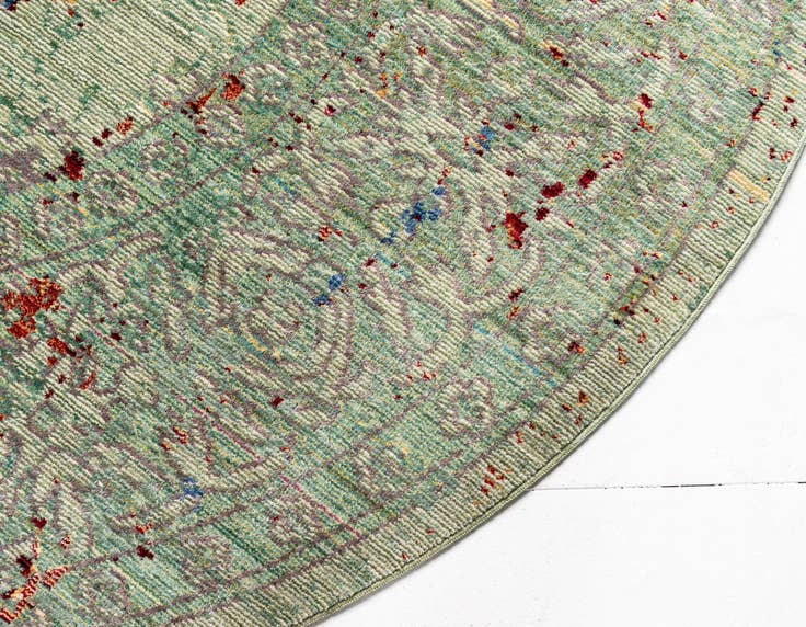 Detail image of 6' x 6' Aqua Round Rug
