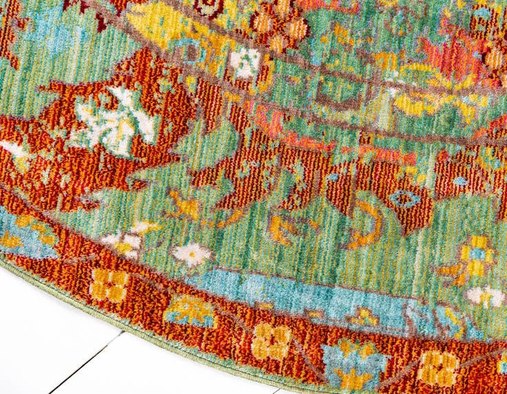 Detail image of 6' x 6' Aqua Round Rug