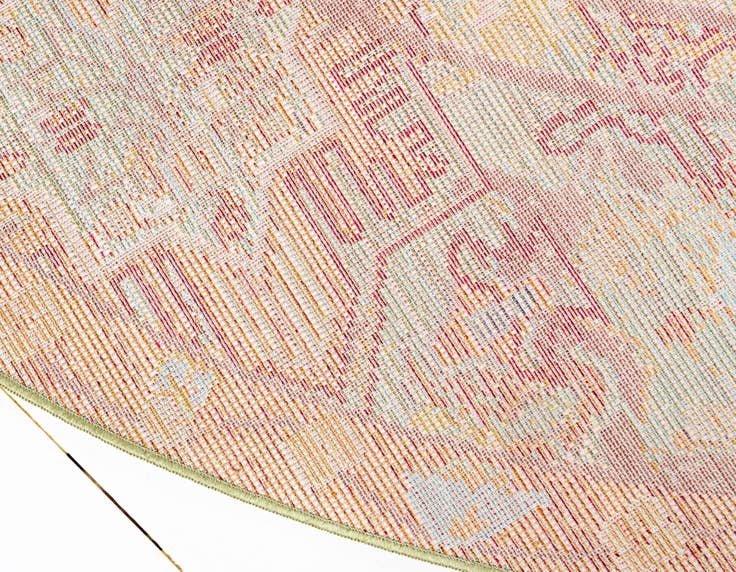 Detail image of 6' x 6' Aqua Round Rug