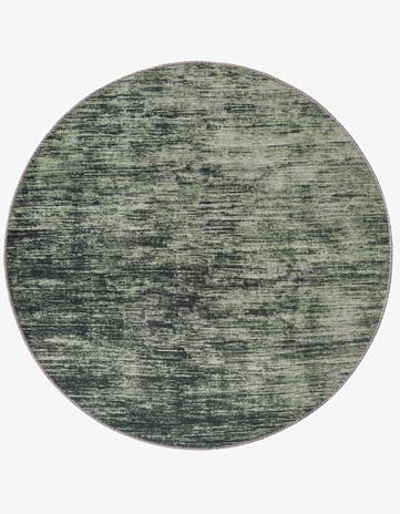 Green Asha Round Rug