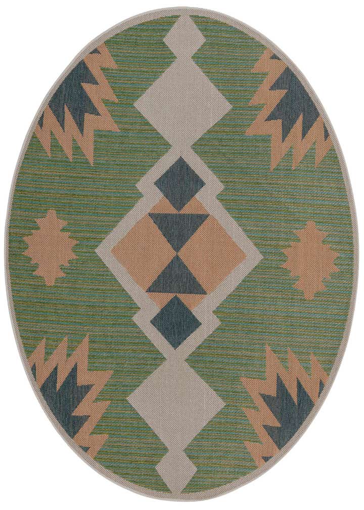 7' 10 x 7' 10 Easy-Clean Baja Indoor / Outdoor Round Rug