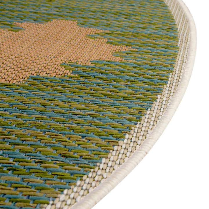 5' 3 x 5' 3 Easy-Clean Baja Indoor / Outdoor Round Rug
