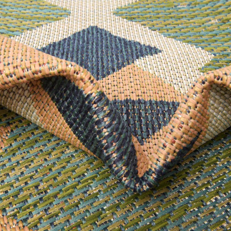 Detail image of 7' 10 x 7' 10 Easy-Clean Baja Indoor / Outdoor Round Rug