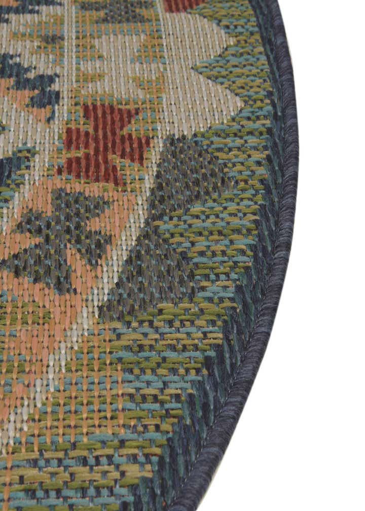 7' 10 x 7' 10 Easy-Clean Baja Indoor / Outdoor Round Rug