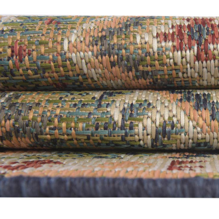 Detail image of 3' 3 x 3' 3 Easy-Clean Baja Indoor / Outdoor Round Rug