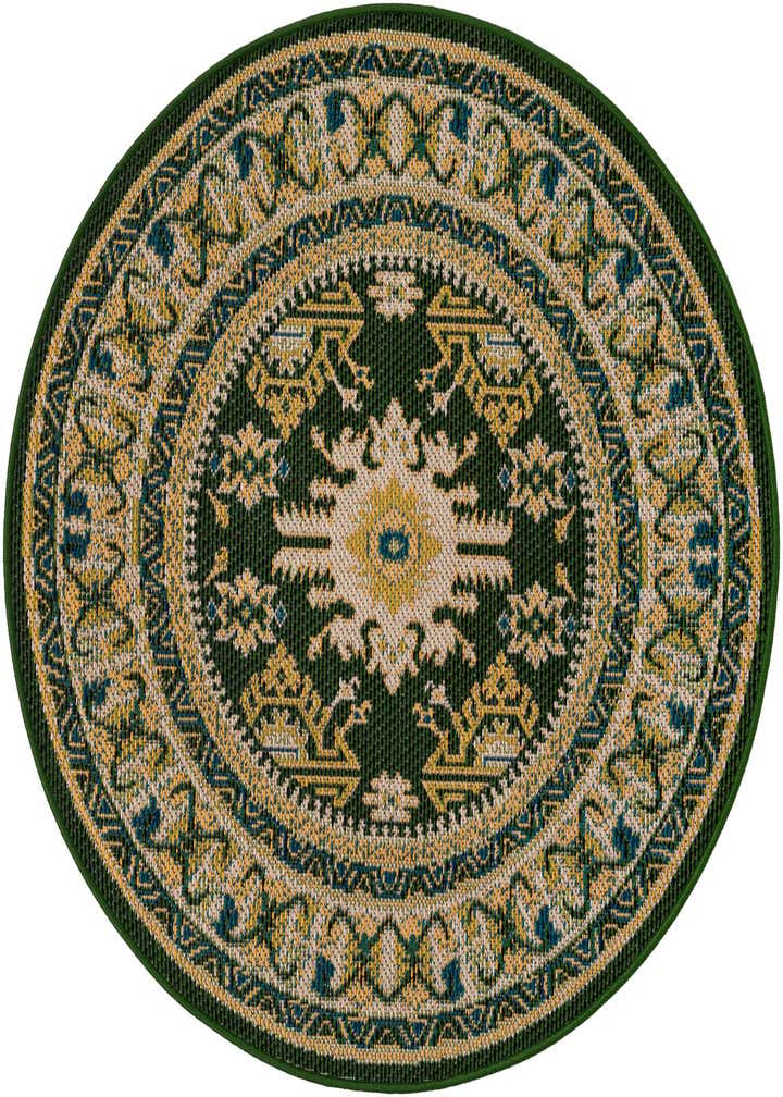 4' x 4' Easy-Clean Baja Indoor / Outdoor Round Rug