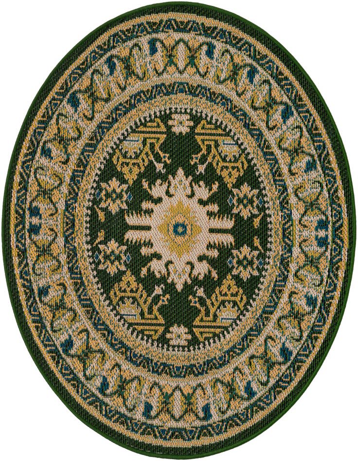 Detail image of 4' x 4' Easy-Clean Baja Indoor / Outdoor Round Rug
