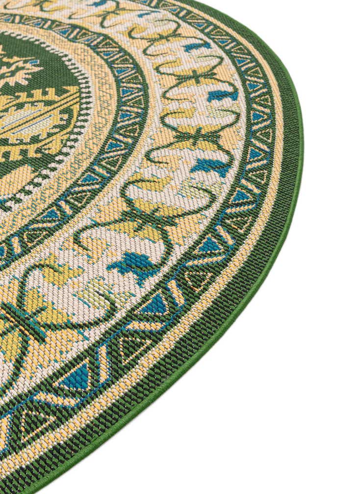 4' x 4' Easy-Clean Baja Indoor / Outdoor Round Rug
