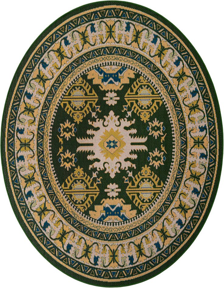 Detail image of 7' 10 x 7' 10 Easy-Clean Baja Indoor / Outdoor Round Rug