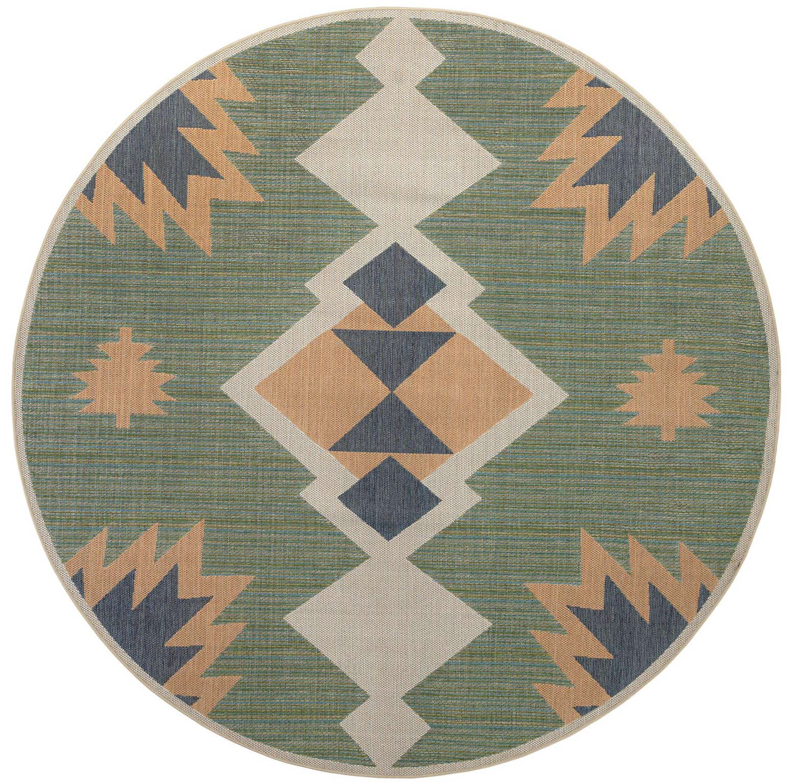 10' x 10' Easy-Clean Baja Indoor / Outdoor Round Rug