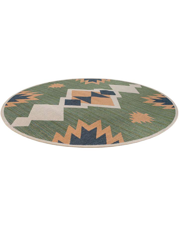 10' x 10' Easy-Clean Baja Indoor / Outdoor Round Rug