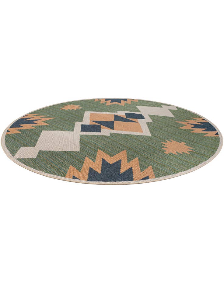 Detail image of 10' x 10' Easy-Clean Baja Indoor / Outdoor Round Rug