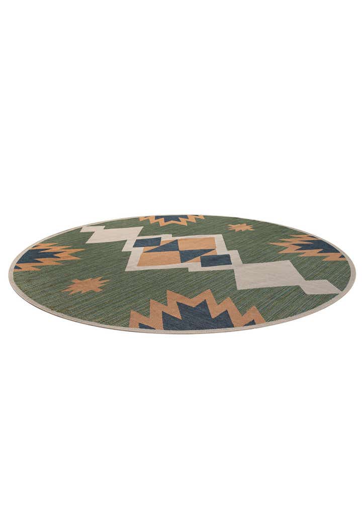 12' x 12' Easy-Clean Baja Indoor / Outdoor Round Rug