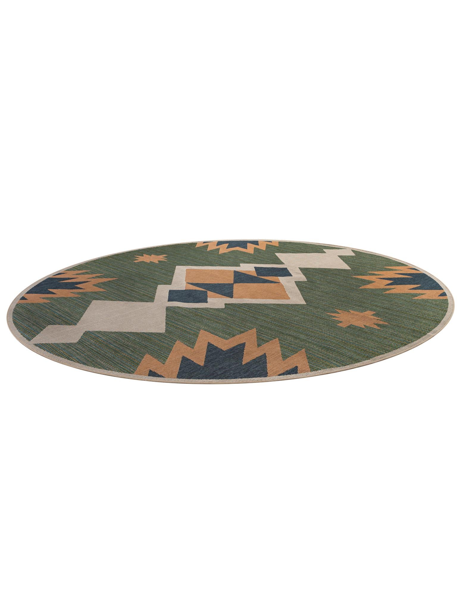 12' x 12' Easy-Clean Baja Indoor / Outdoor Round Rug