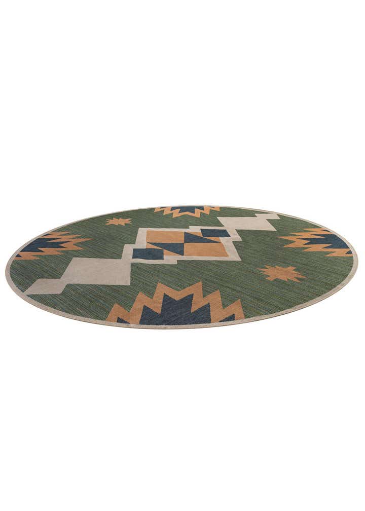 12' x 12' Easy-Clean Baja Indoor / Outdoor Round Rug