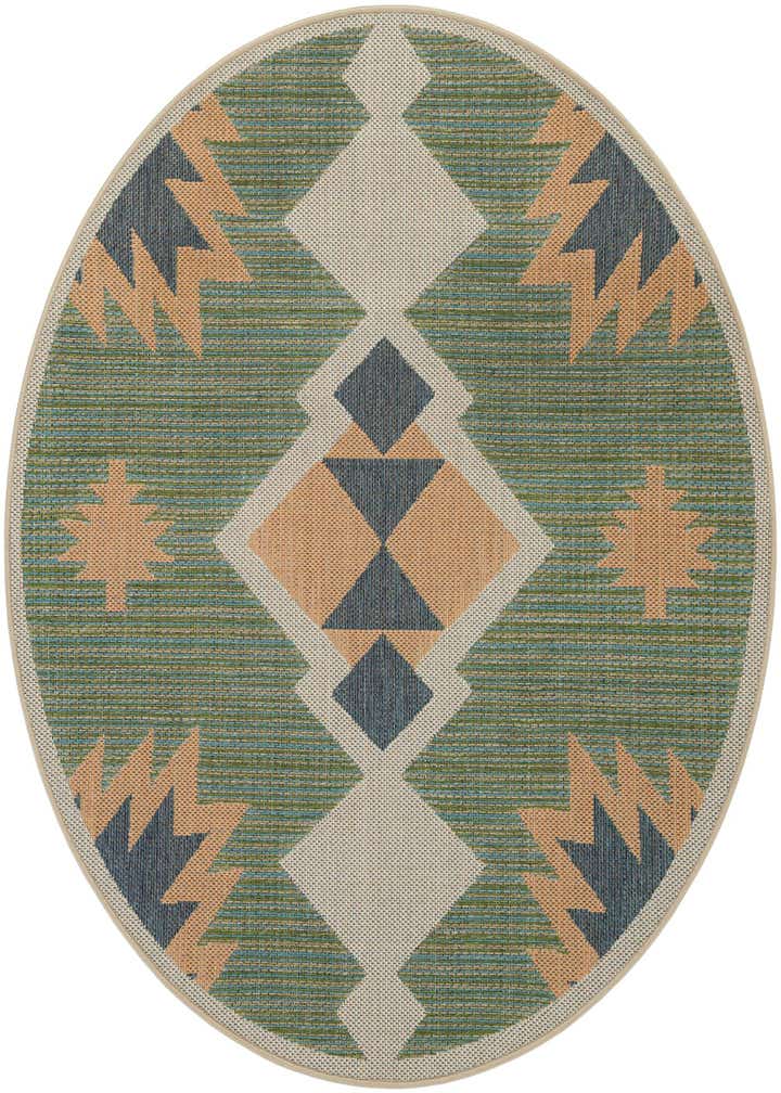 6' x 6' Easy-Clean Baja Indoor / Outdoor Round Rug