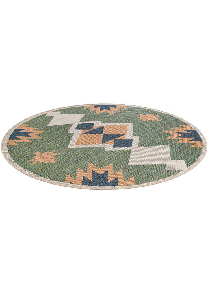 6' x 6' Easy-Clean Baja Indoor / Outdoor Round Rug