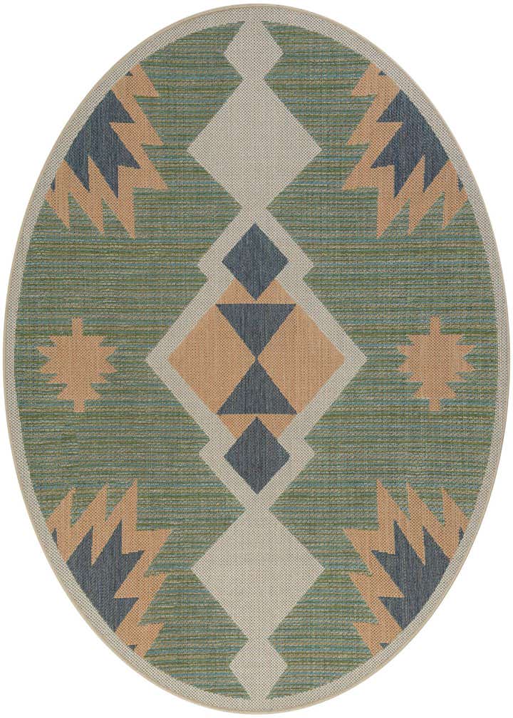 7' x 7' Easy-Clean Baja Indoor / Outdoor Round Rug