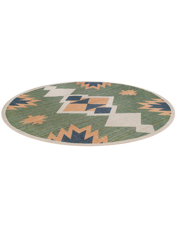 Detail image of 7' x 7' Easy-Clean Baja Indoor / Outdoor Round Rug
