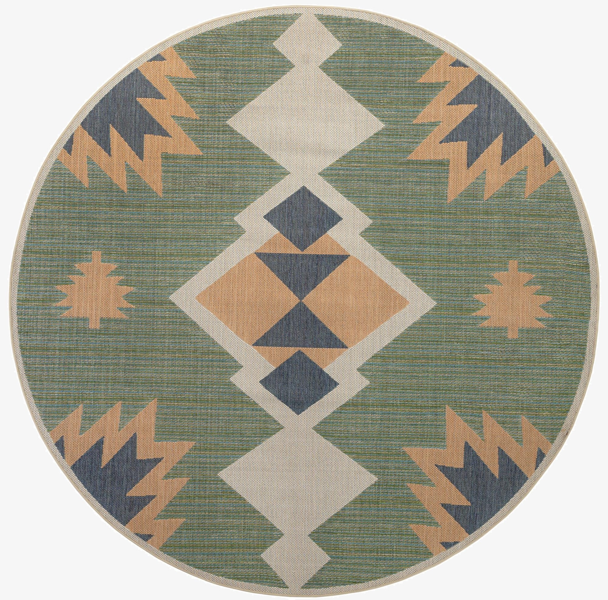10' x 10'  Washable Baja Indoor / Outdoor Round Rug