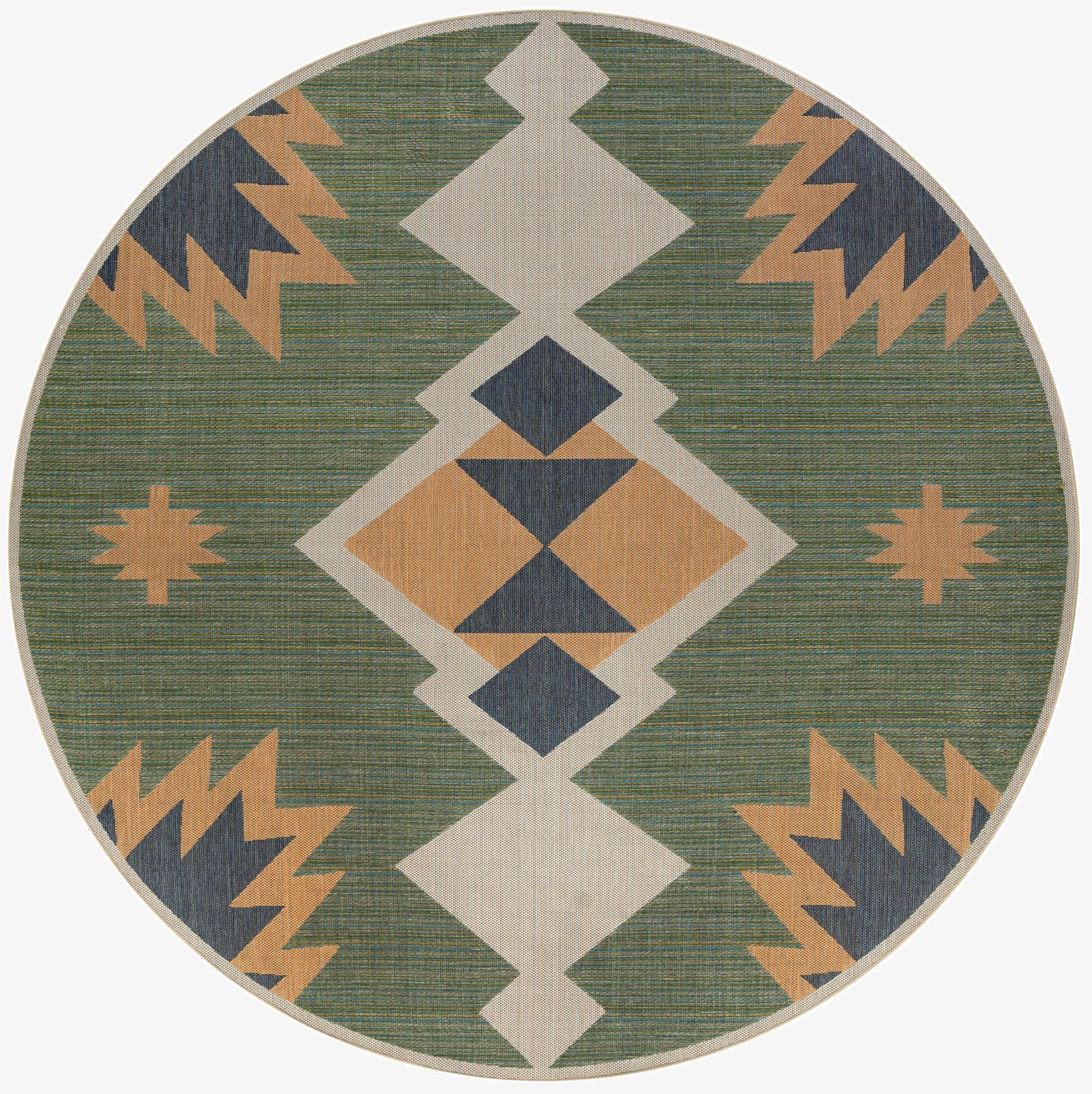 12' x 12'  Washable Baja Indoor / Outdoor Round Rug