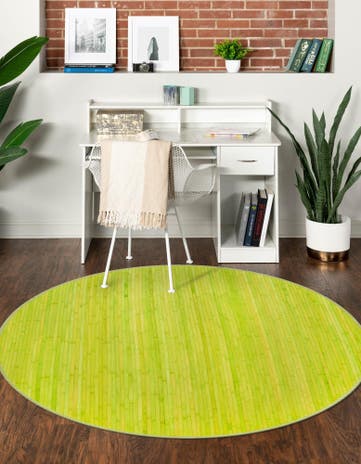 7' x 7' Bamboo Round Rug