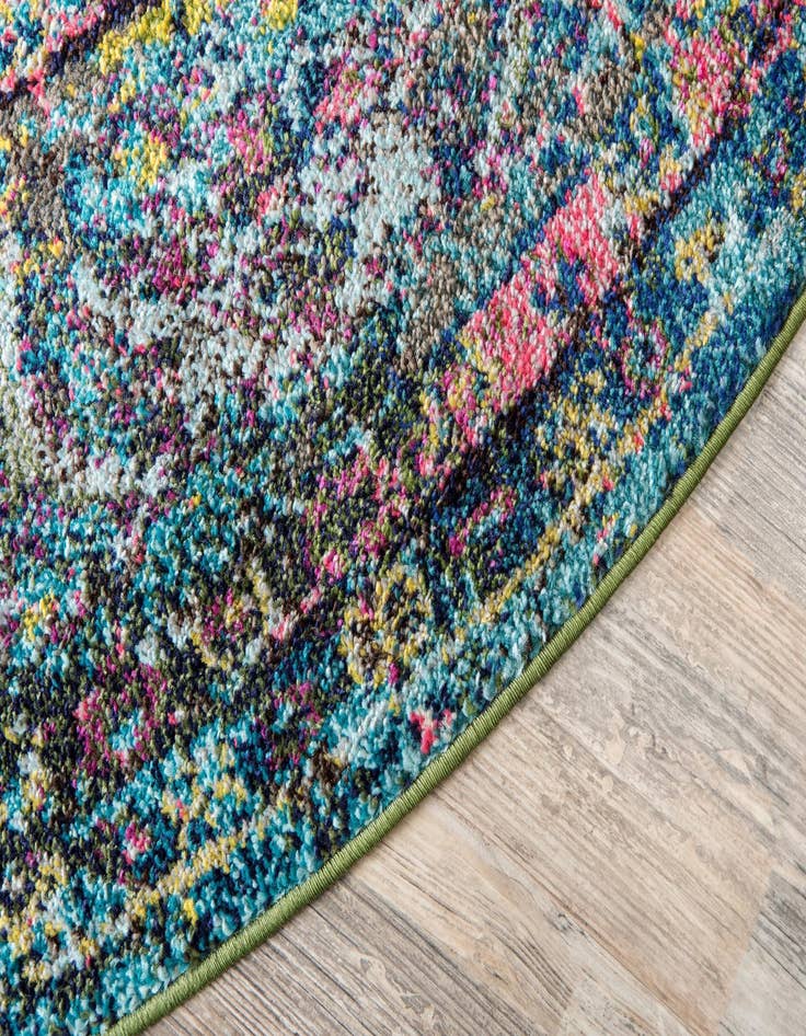 Detail image of 4' x 4' Washable Carnevale Round Rug