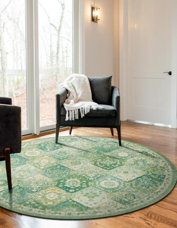 Green Carrington Round Rug