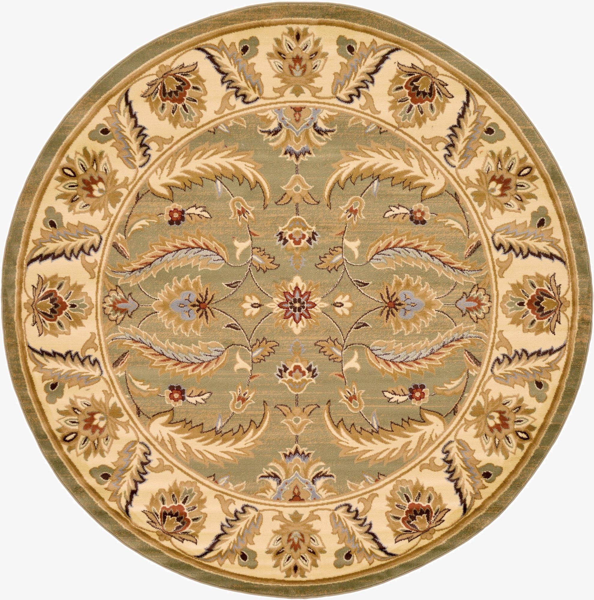 7' 10 x 7' 10 Classic Agra Round Rug