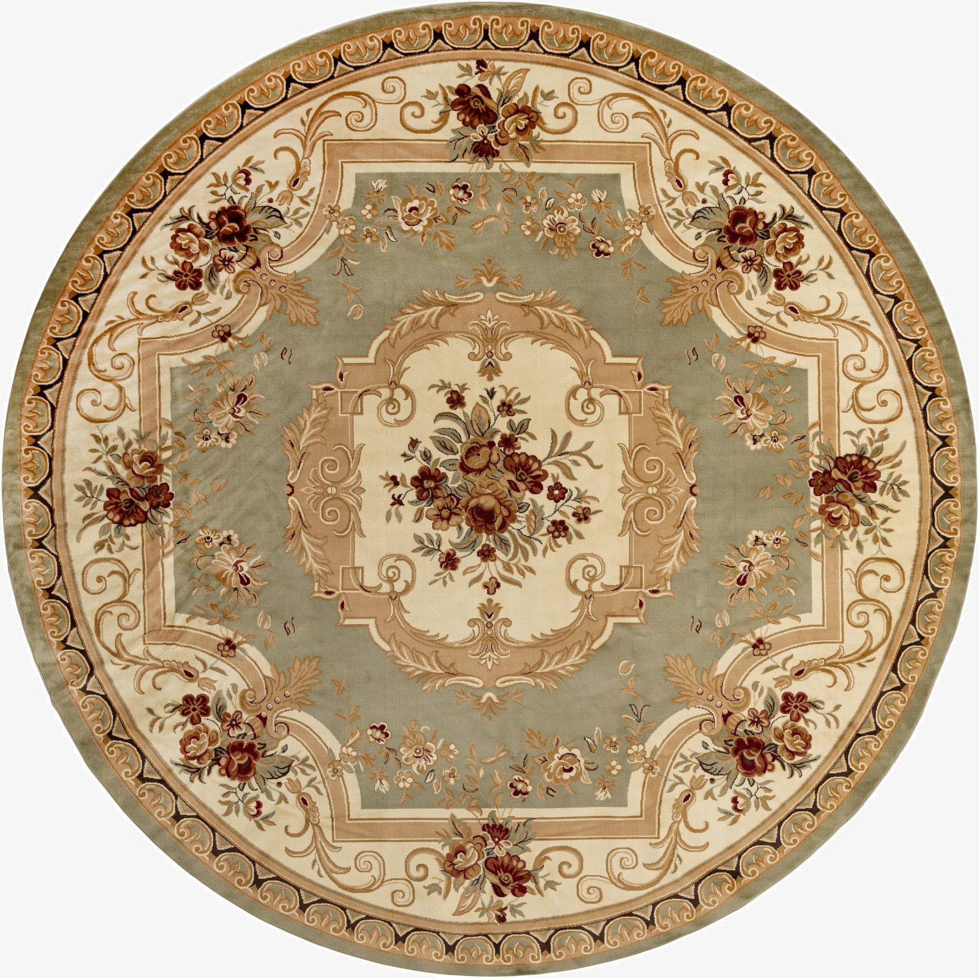 Primary image 13' x 13' Classic Aubusson Round Rug