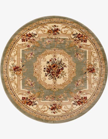 5' 3 x 5' 3 Classic Aubusson Round Rug