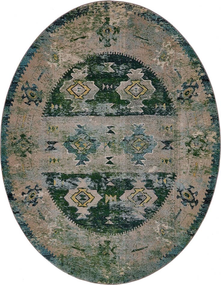 Detail image of 8' x 8' Washable El Paso Round Rug