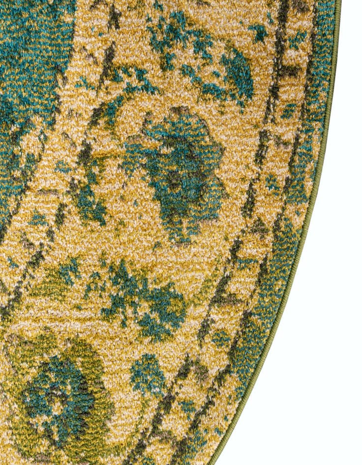 Detail image of 6' x 6' Washable Fleur Round Rug