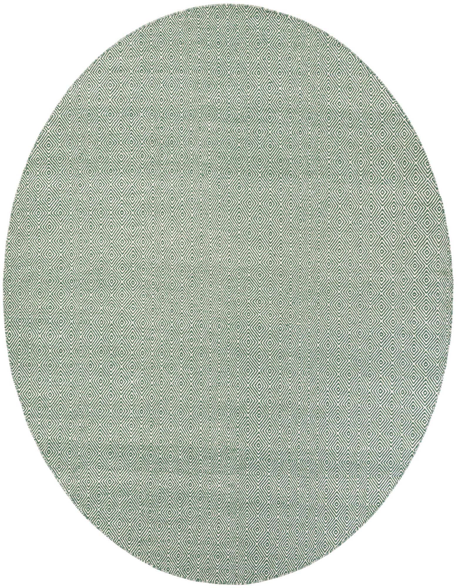 10' x 10' Hand Woven Geo Trellis Flatweave Round Rug