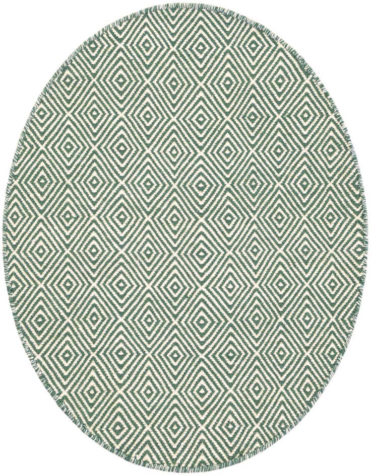 Detail image of 3' 1 x 3' 1 Geo Trellis Flatweave Round Rug