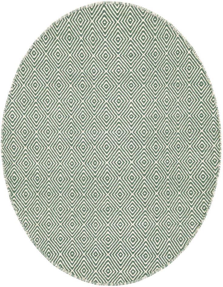 Detail image of 4' 1 x 4' 1 Hand Woven Geo Trellis Flatweave Round Rug