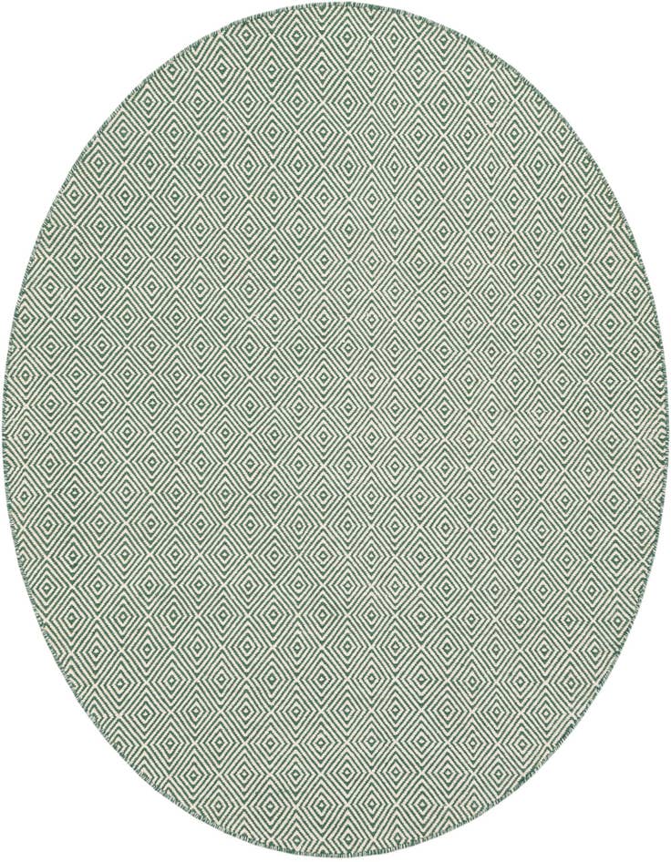 Detail image of 6' 1 x 6' 1 Hand Woven Geo Trellis Flatweave Round Rug