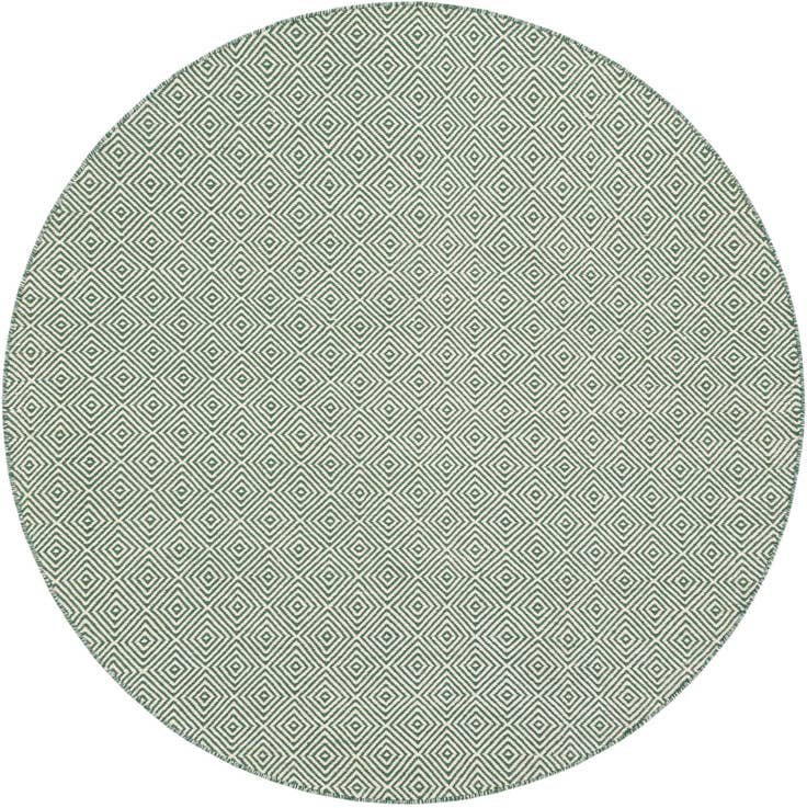 Detail image of 6' 1 x 6' 1 Hand Woven Geo Trellis Flatweave Round Rug